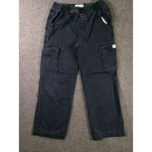 Childrens Place Pants Boys 10 Navy Cargo Pull On Elastic Waist 100% Cotton